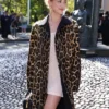Miu Miu Show Lili Reinhart Leopard Coat