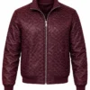 Monica Attends Chris Brown and Usher Concert 2026 Wearing Burgundy Crocodile Leather Bomber Jacket