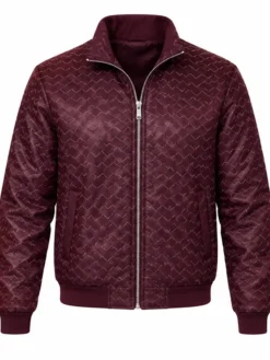 Monica Attends Chris Brown and Usher Concert 2026 Wearing Burgundy Crocodile Leather Bomber Jacket
