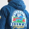 NFL Buffalo Bills Abercrombie Fitch Workwear Hooded Bomber Jacket Back