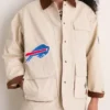 NFL Buffalo Bills Tuckernuck Women's Full-Snap Varsity Barn Jacket Stone
