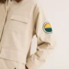 NFL Green Bay Packers Tuckernuck Women's Full-Snap Varsity Barn Jacket Stone
