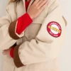 NFL Kansas City Chiefs Tuckernuck Women's Full-Snap Varsity Barn Jacket Stone