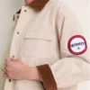 NFL New England Patriots Tuckernuck Women's Full-Snap Varsity Barn Jacket Stone