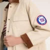 NFL New York Giants Tuckernuck Women's Full-Snap Varsity Barn Jacket Stone