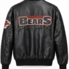 NFL Super Bowl XX Chicago Bears Black Leather Bomber Jacket For Sale