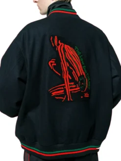 Needles x A Tribe Called Quest Black Varsity Jacket Back