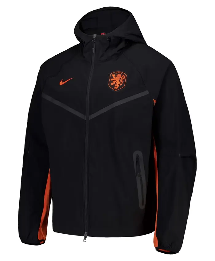 Netherlands Nike Tech Woven Black Jacket