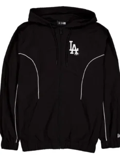 New Era Los Angeles Dodgers Black Track Jacket With Hood