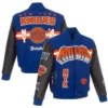New York Knicks JH Design Full-Snap Wool Leather Varsity Jacket