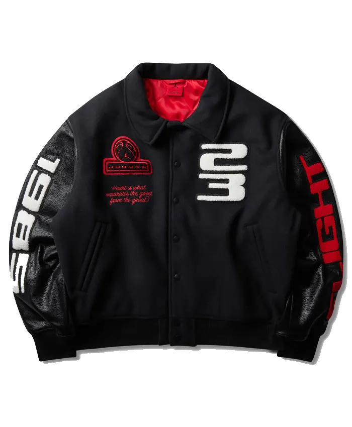 Nike Men's Jordan Flight Black Varsity Jacket