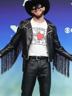 Orville-Peck-MTV-Awards-Show-2026-Black-Leather-Fringe-Studded-Jacket