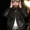 Paris-Fashion-Week-2026-Post-Malone-Black-Leather-Bomber-Jacket