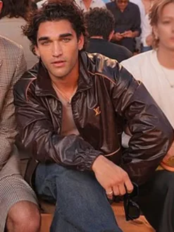 Paris Fashion Week Josh Heuston LV Leather Jacket