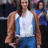Paris-Fashion-Week-Sophie-Turner-Cropped-Leather-Jacket