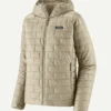 Patagonia Men’s Nano Puffer Parachute Beige Quilted Hooded Jacket