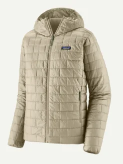 Patagonia Men’s Nano Puffer Parachute Beige Quilted Hooded Jacket