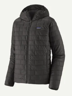 Patagonia Men’s Nano Puffer Parachute Black Quilted Hooded Jacket