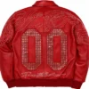 Pelle Pelle Marc Buchanan x 00Opium Red Bomber Leather Jacket back view