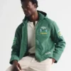 Philadelphia Eagles Abercrombie Fitch Workwear Hooded Bomber Full-Zip Jacket Kelly Green