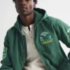 Philadelphia Eagles Abercrombie Fitch Workwear Hooded Bomber Green Jacket