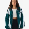 Philadelphia Eagles Off Season x NFL Womens Midnight Green Windbreaker Jacket for sale