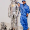 Plus 44 Lewis Hamilton SINGAPORE Blue Camo Tracksuit For Sale