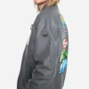 Pokemon Venusaur 2026 Grey Tropical Bloom Toad Bomber Leather Jacket side view