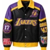 RB Tour Usher Jeff Hamilton Lakers Leather Varsity Jacket