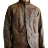 RRL Parkhurst Brown Distressed Leather Jacket for men