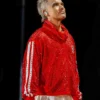 Robbie Williams Red Sequin Track Jacket In BST Hyde Park