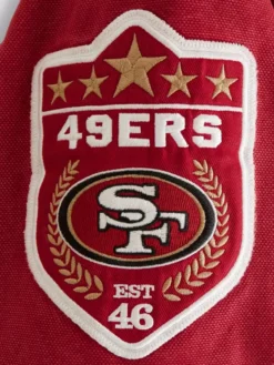San Francisco 49ers Abercrombie Fitch Workwear Hooded Bomber Jacket 3