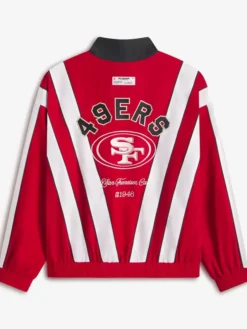 San Francisco 49ers Off Season x NFL Scarlet Windbreaker Jacket Back