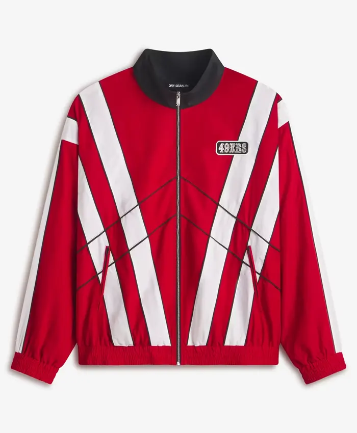 San Francisco 49ers Off Season x NFL Scarlet Windbreaker Jacket Full-Zip