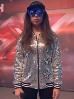 Saturday-Night-Live-UK-S02-Celeste-Dring-Sequin-Bomber-Jacket