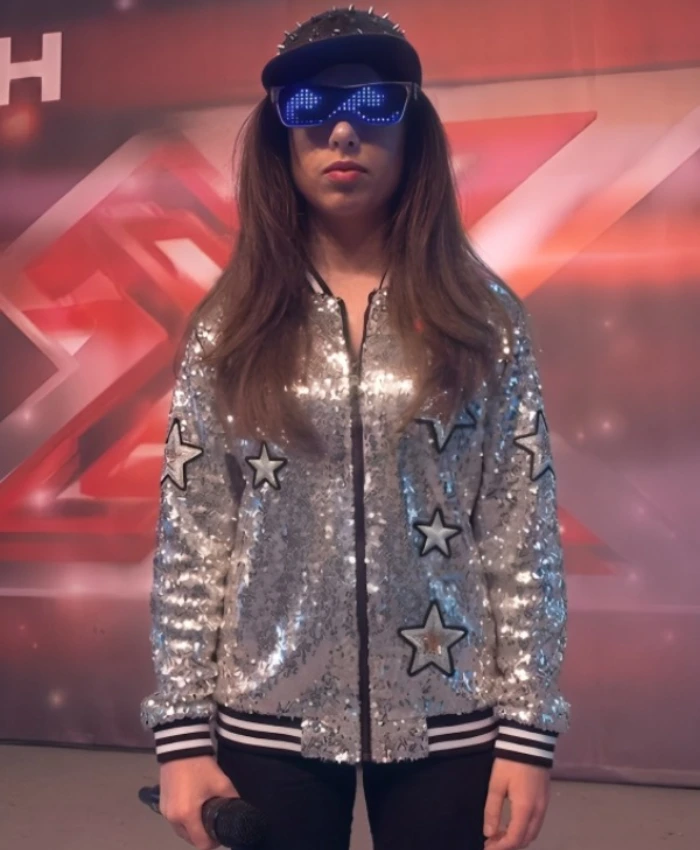 Saturday-Night-Live-UK-S02-Celeste-Dring-Sequin-Bomber-Jacket