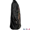 Selena Quintanilla Singer Embroidered Black Long Coat For Sale