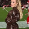 Shop-Allegiant-Stadium-2026-Brittany-Mahomes-Brown-Leather-Jacket-Back-View