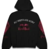 Shop Alpinestars RSRV x Red Bull Black Hooded Fleece Track Jacket back view