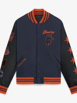 Shop Chicago Bears Nike 2026 Rivalries Collection Letterman Varsity Jacket In Navy