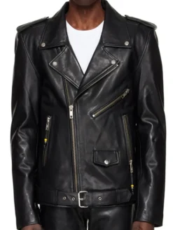 Shop Deebo Samuel Sr. Pregame Black Leather Biker Jacket For Sale