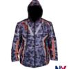 Shop Infinity War Tony Stark Hooded Cotton Track Jacket front view