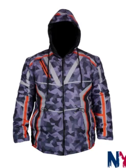 Shop Infinity War Tony Stark Hooded Cotton Track Jacket front view