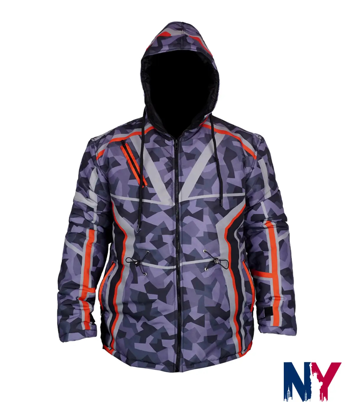 Shop Infinity War Tony Stark Hooded Cotton Track Jacket front view