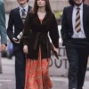Shop-Lola-Petticrew-TV-Series-Trespasses-2026-Cushla-Lavery-Brown-Velvet-Coat