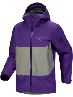 Shop Now Arc’teryx Sabre Purple Hooded Rain Polyester Jacket For Men