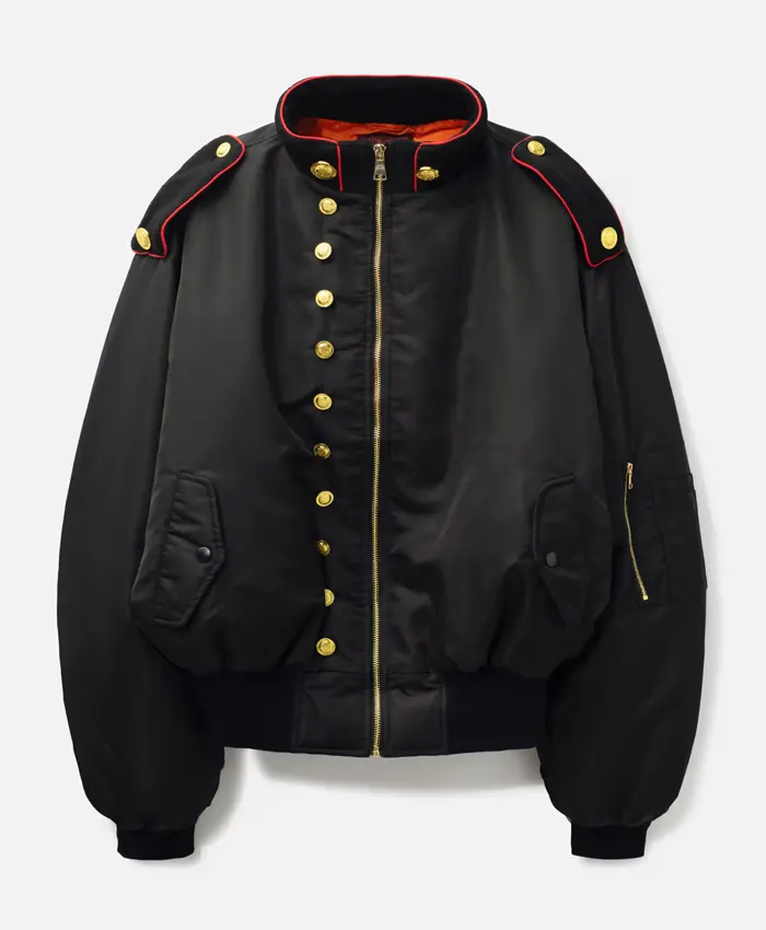 Shop Praying Marching Band Bomber Jacket In Black