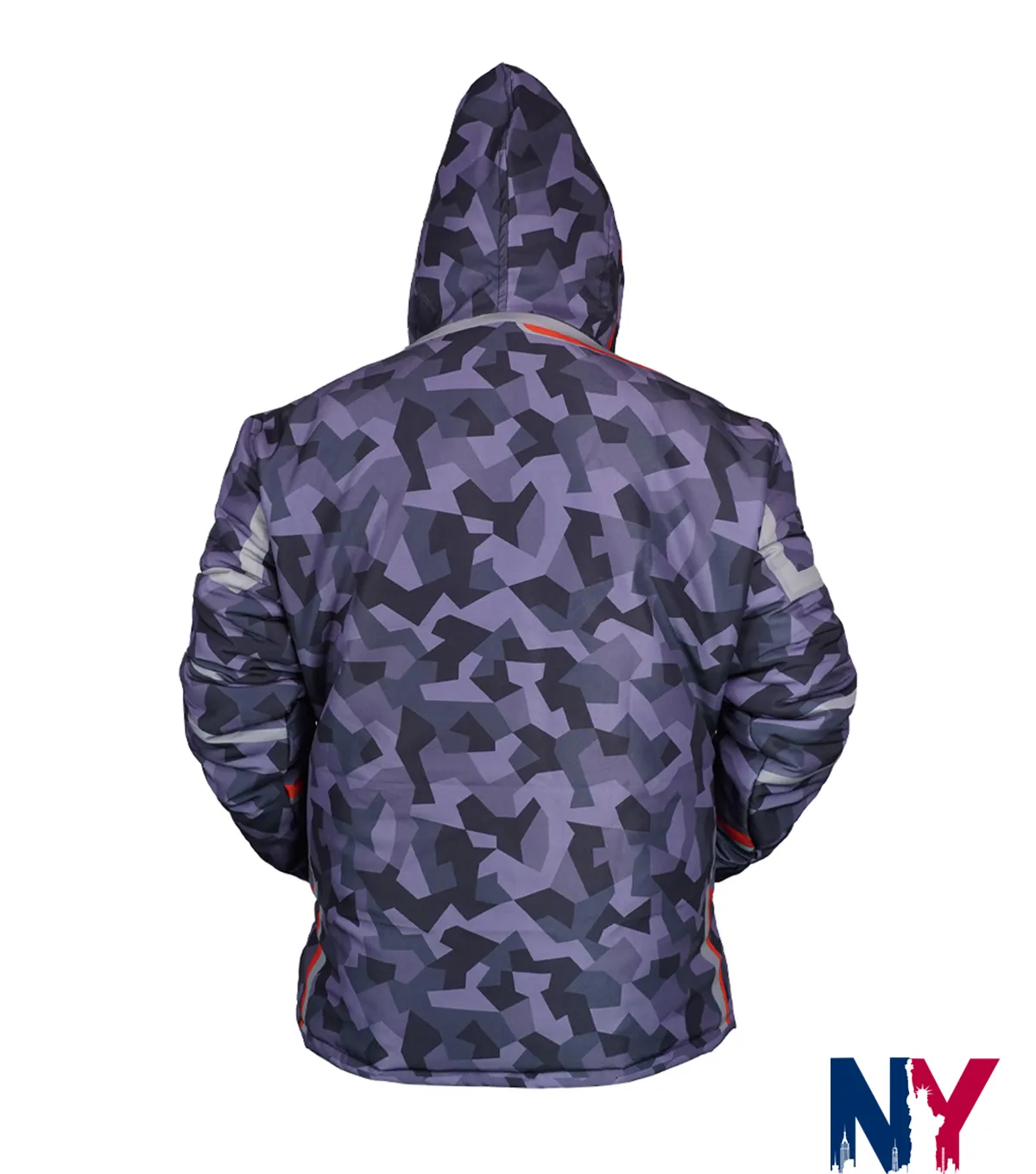 Shop Tony Stark Infinity War Hooded Track Cotton Jacket back view