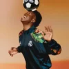 Shop Vinícius Júnior adidas Real Madrid Farm Green Track Top Jacket For Sale