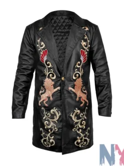 Singer Selena Quintanilla Embroidered Black Coat